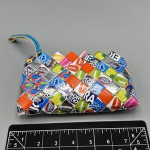 Nahui Ollin Baby Cakes Jolly Rancher Candy Foil Weaved Wrapper Clutch Wristlet